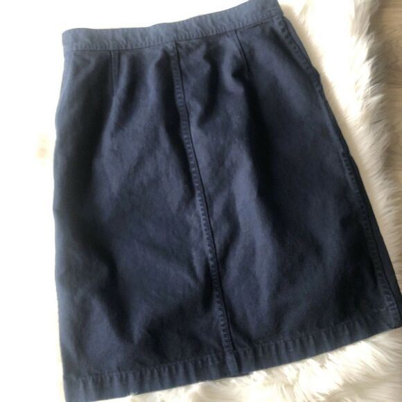 J. Crew A-Line Skirt with Pockets in Navy Blue - Picture 3 of 9